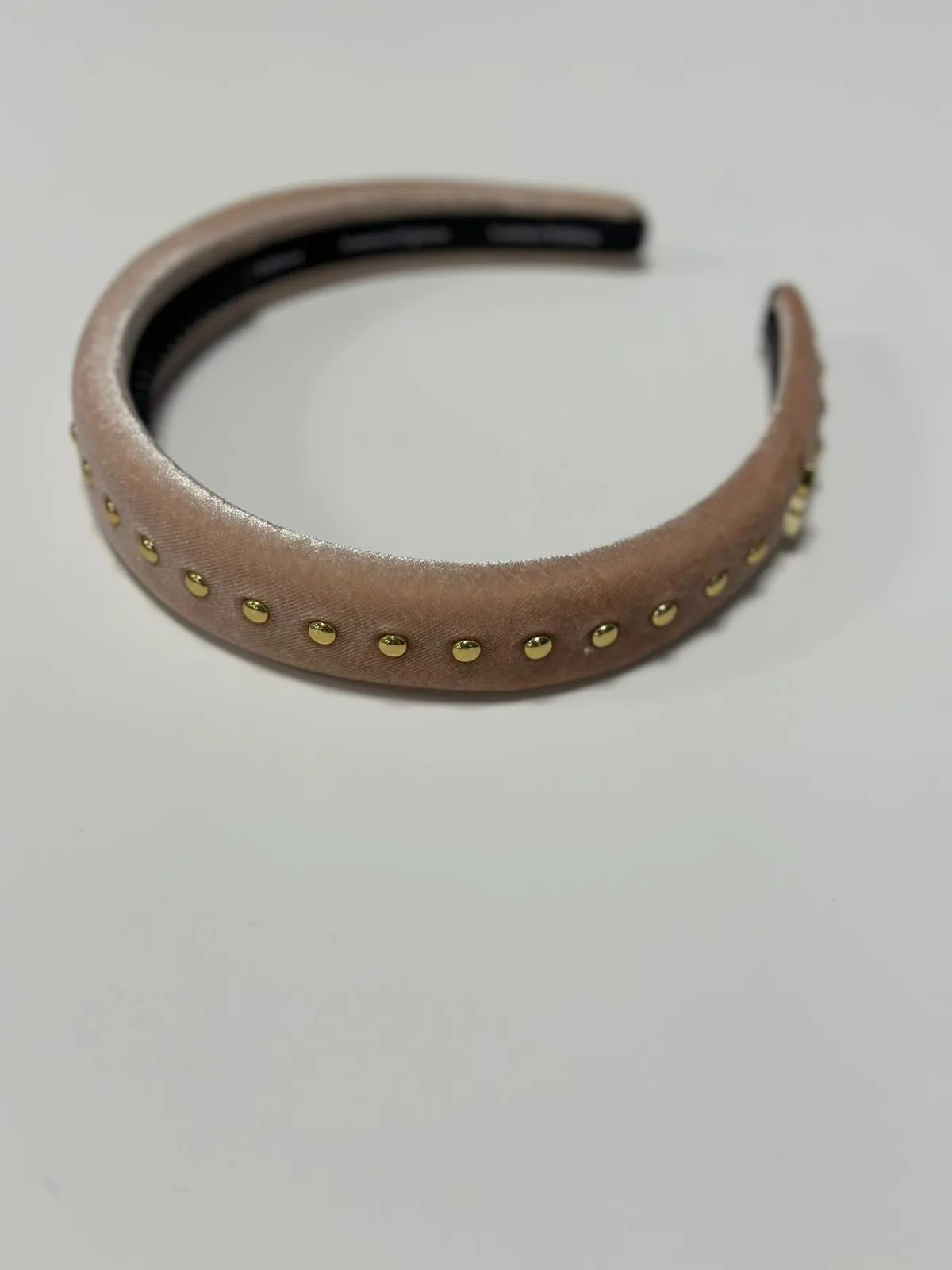 Embellished Scattered Pearls Headband-Rose