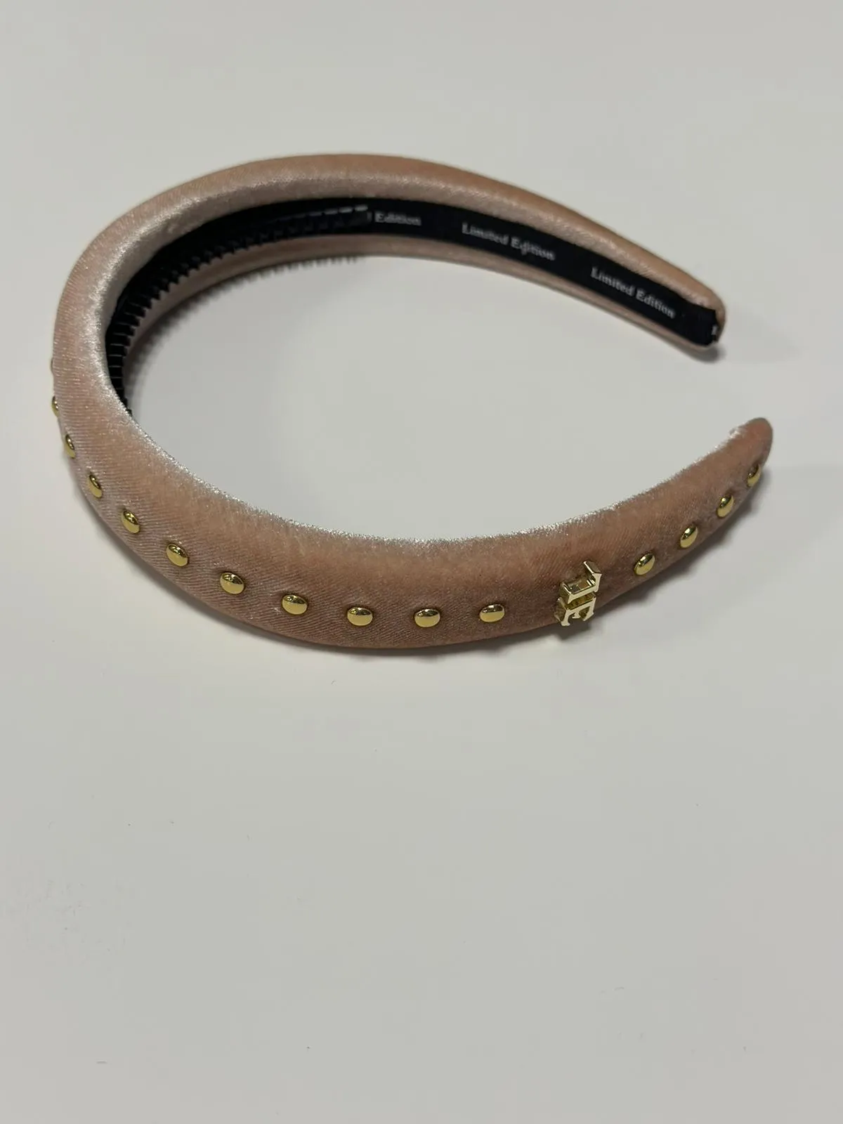Embellished Scattered Pearls Headband-Rose