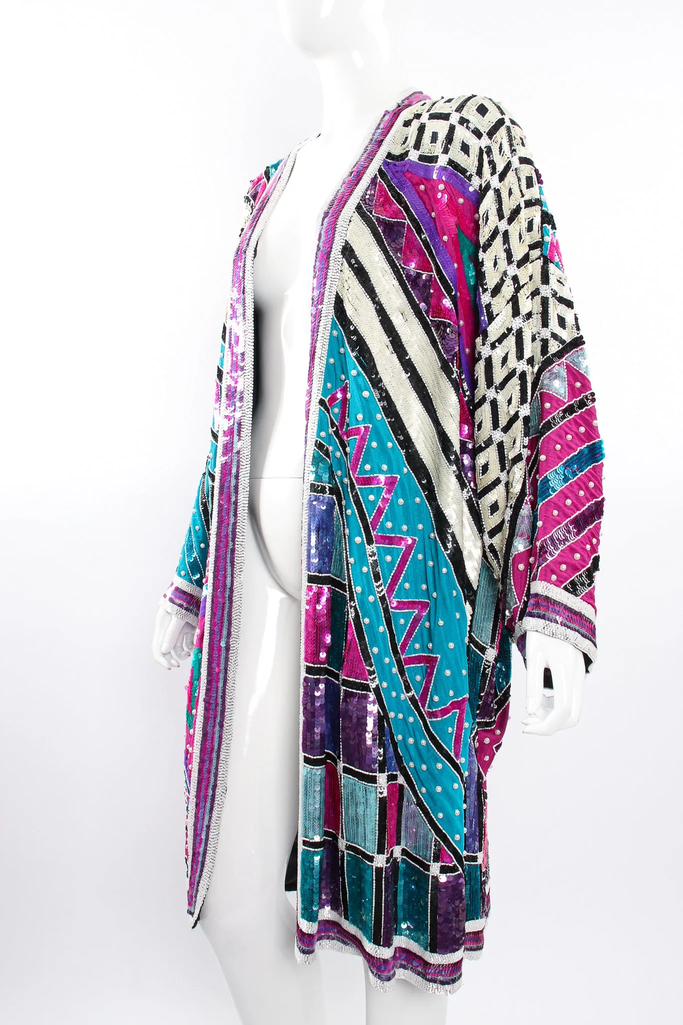 Embellished Sequin Pearl Duster