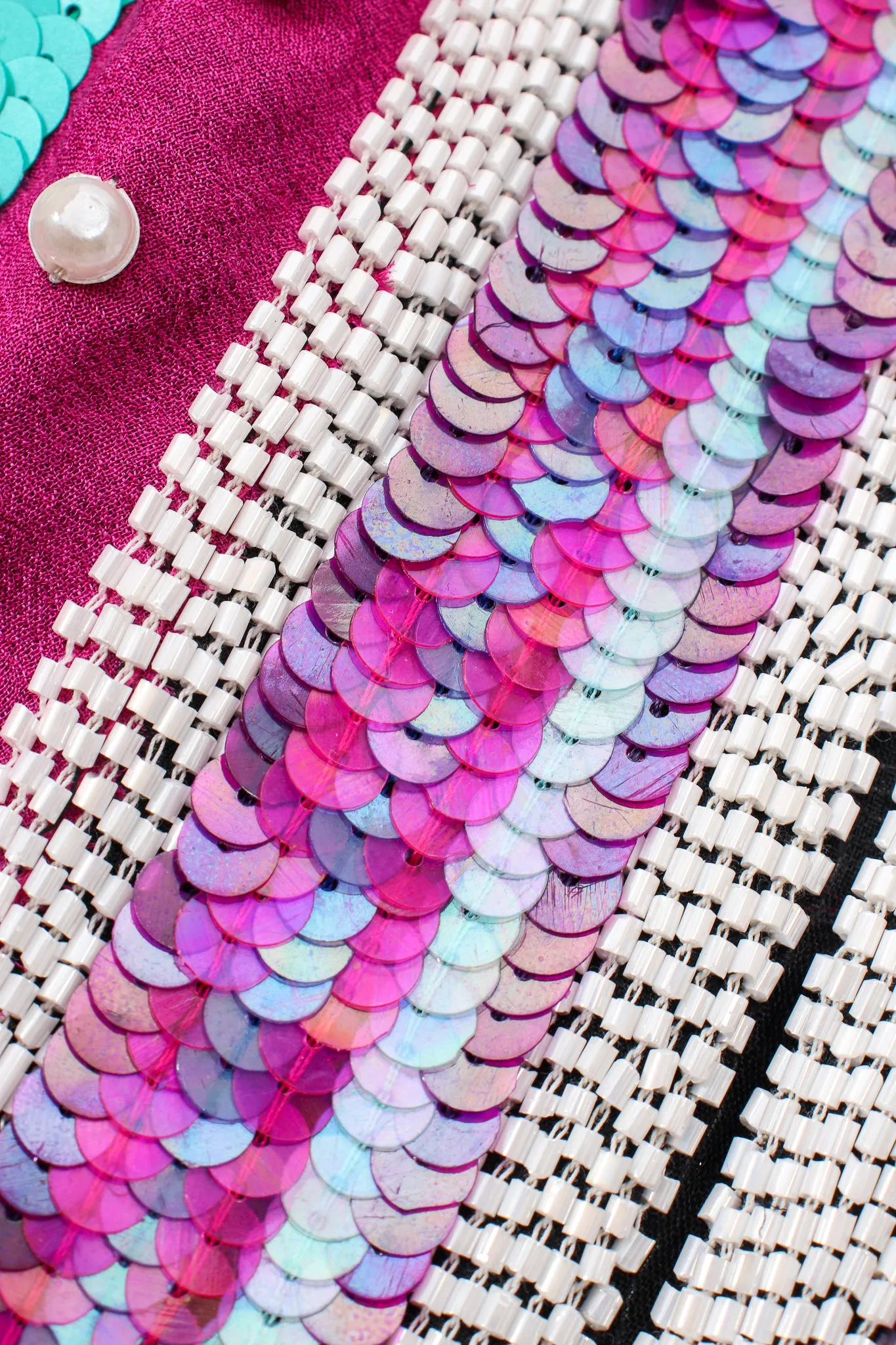 Embellished Sequin Pearl Duster