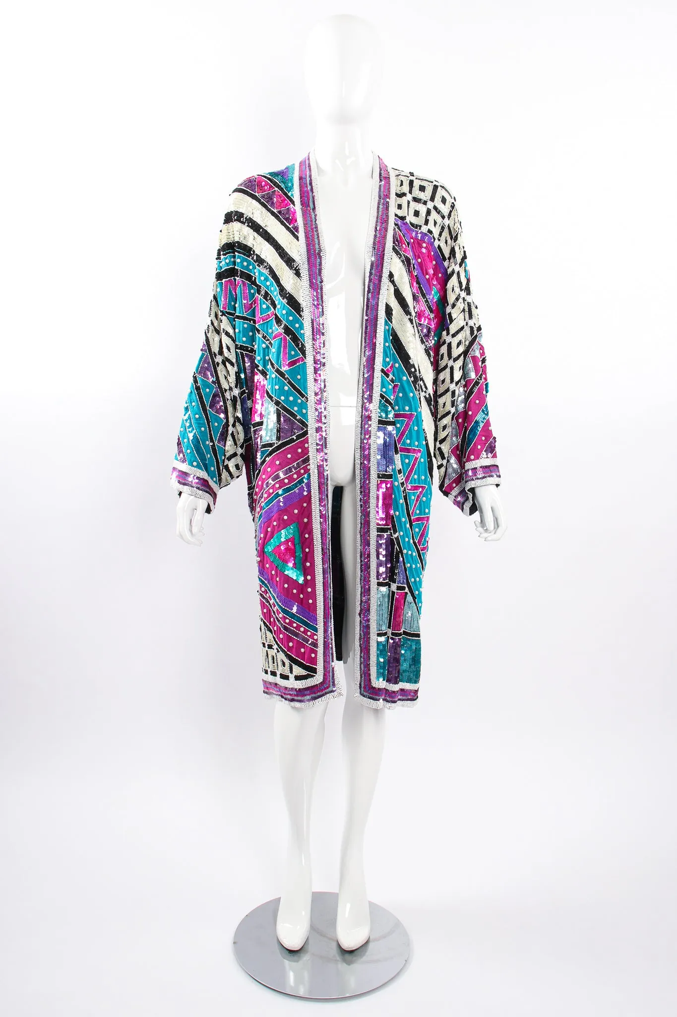 Embellished Sequin Pearl Duster