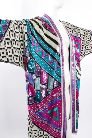 Embellished Sequin Pearl Duster