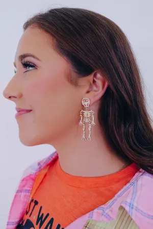 Emily Embellished Skeleton Dangle Earrings