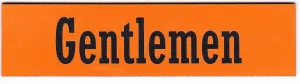Engraved Acrylic Laminate Gentlemen Door Sign