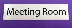 Engraved Acrylic Laminate Meeting Room Door Sign