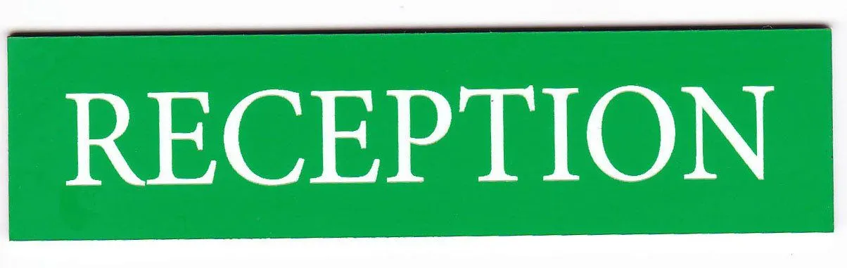Engraved Acrylic Laminate Reception Door Sign