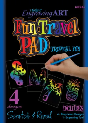 Engraving Art Fun Travel Pad, Tropical Fun