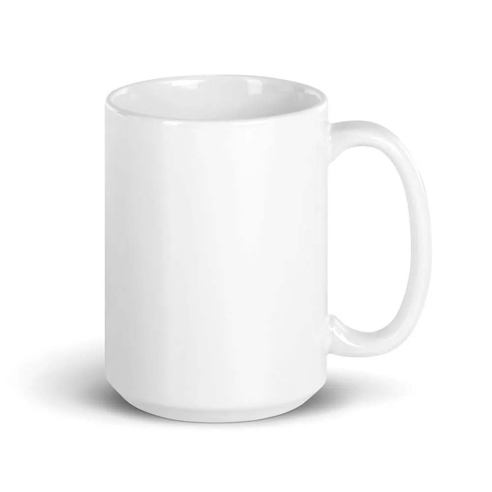 Enneagram 6 White glossy mug