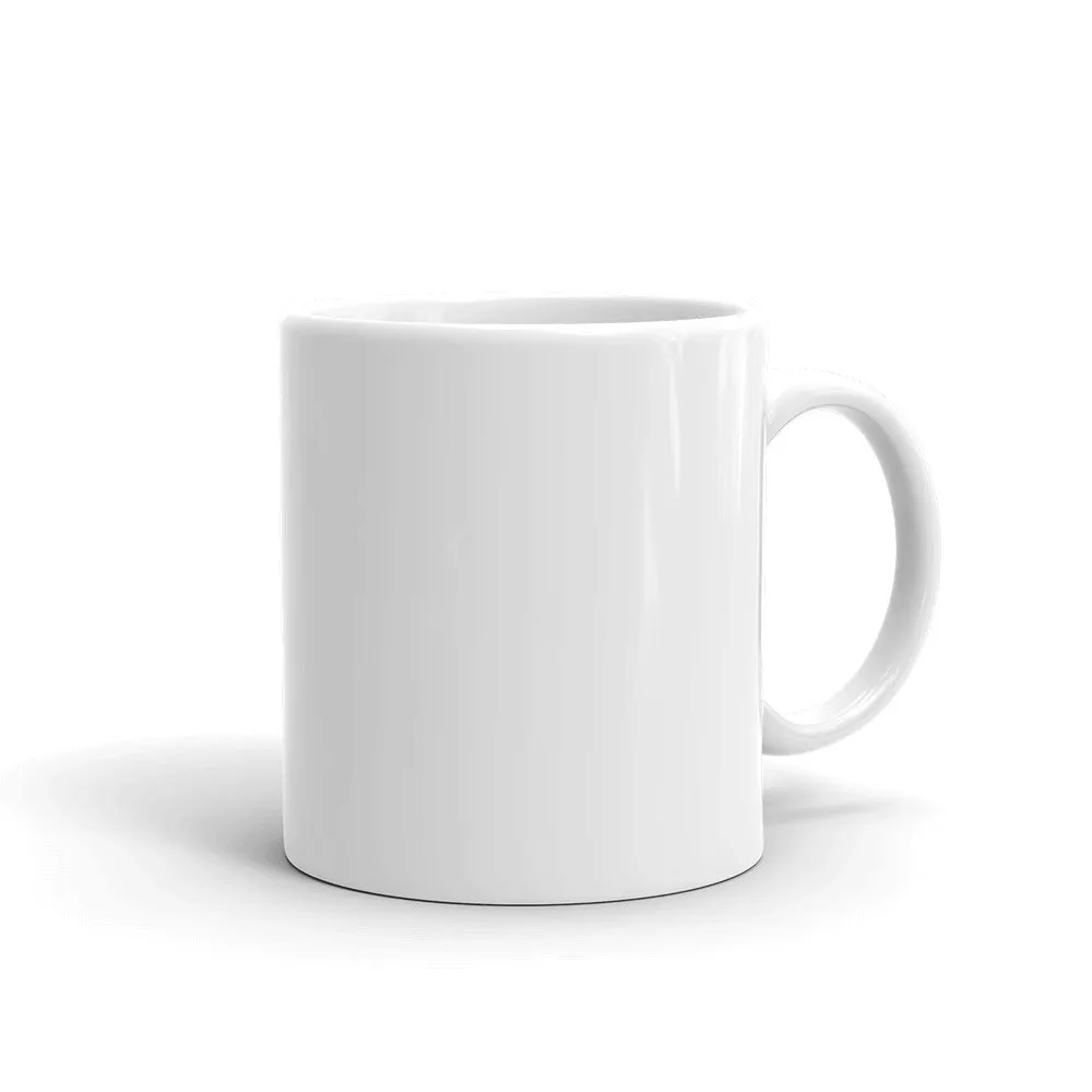 Enneagram 6 White glossy mug