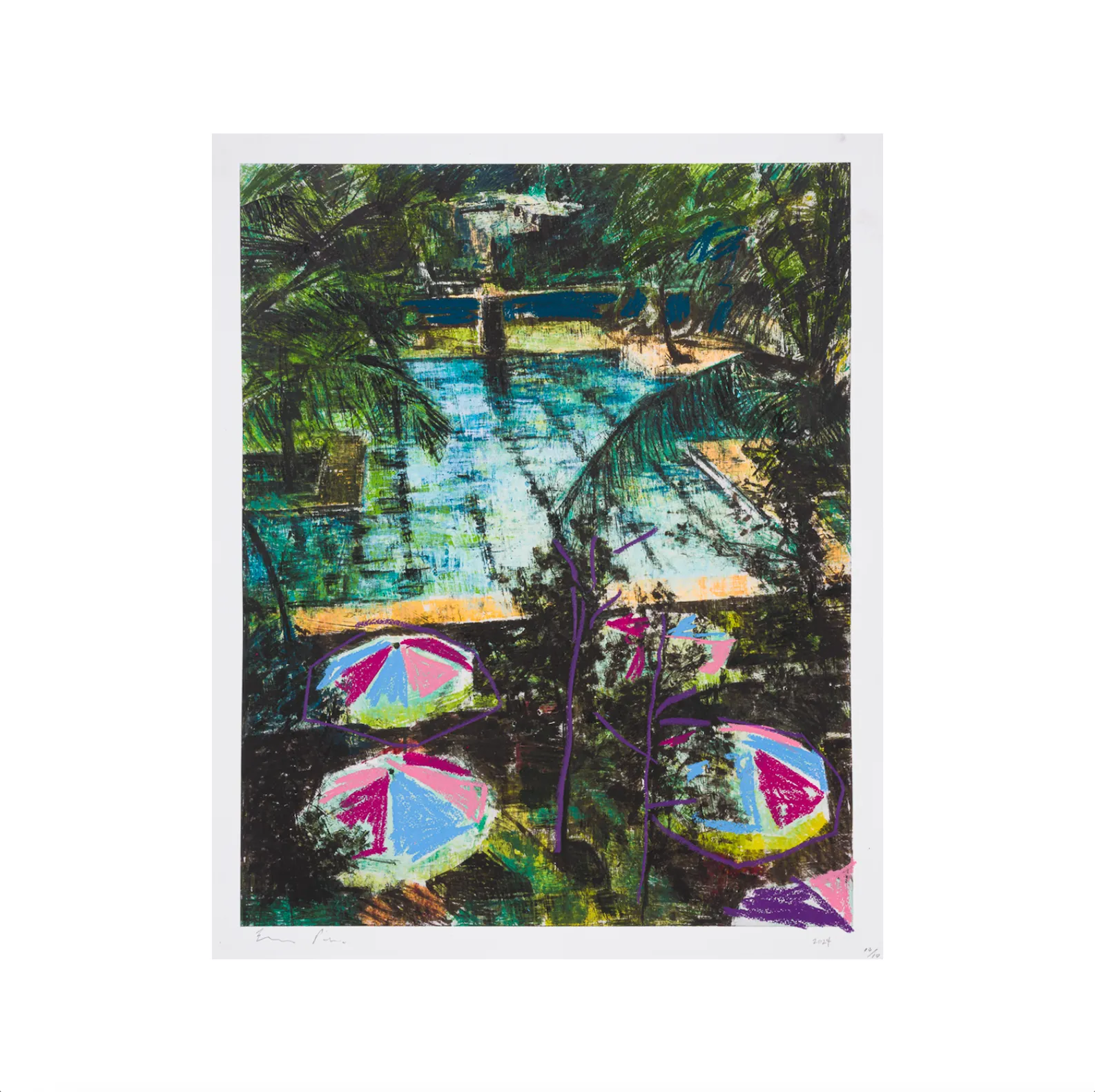 Enoc Perez, Dorado Beach Pool, 2024; Limited Edition Print