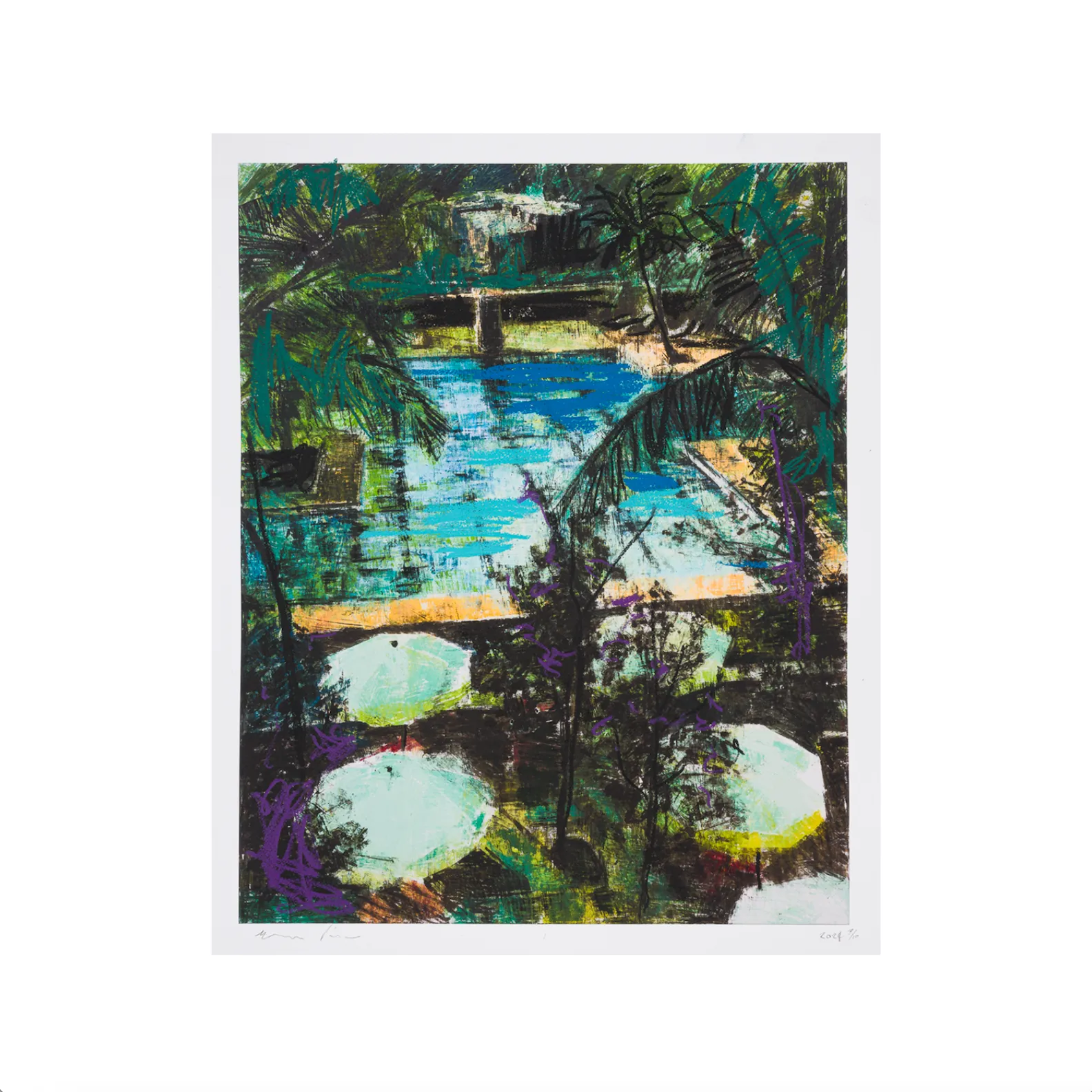 Enoc Perez, Dorado Beach Pool, 2024; Limited Edition Print