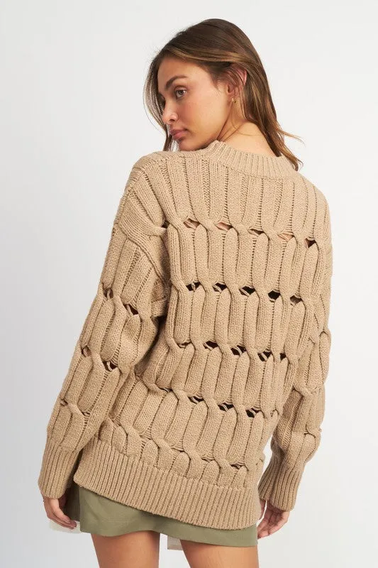 Eyelet Sweater