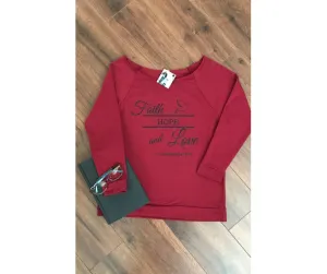Faith, Hope, & Love (Ladies rough edge shirt)