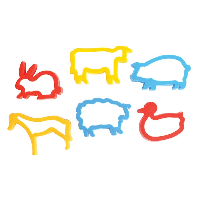Farm Animal-Shaped Cutters, Set of 6