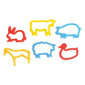Farm Animal-Shaped Cutters, Set of 6