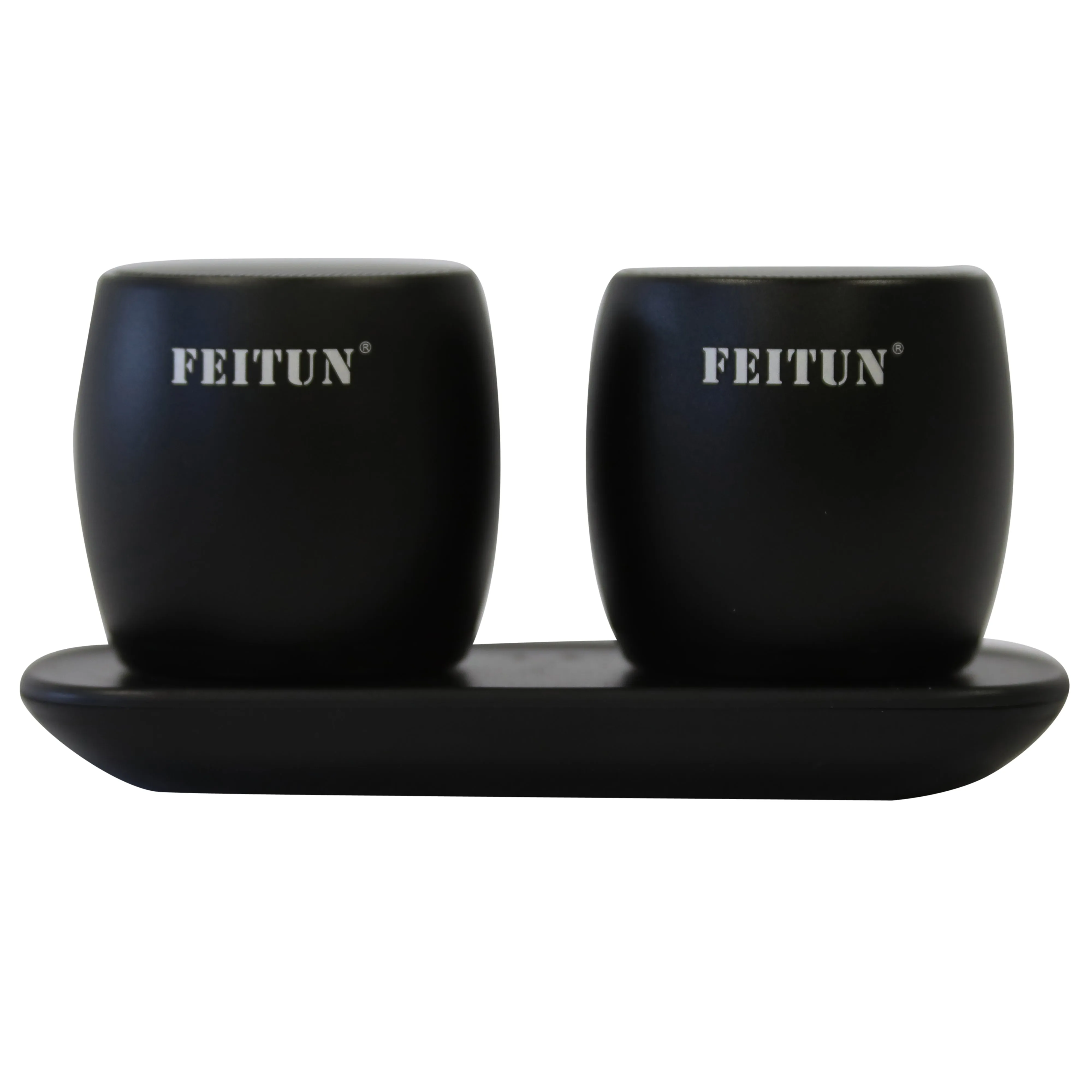 Feitun Twin Mini Bluetooth Speakers Pod (Black)
