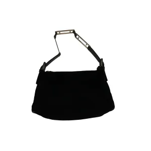 Fendi Black Velour Mini Shoulder Bag