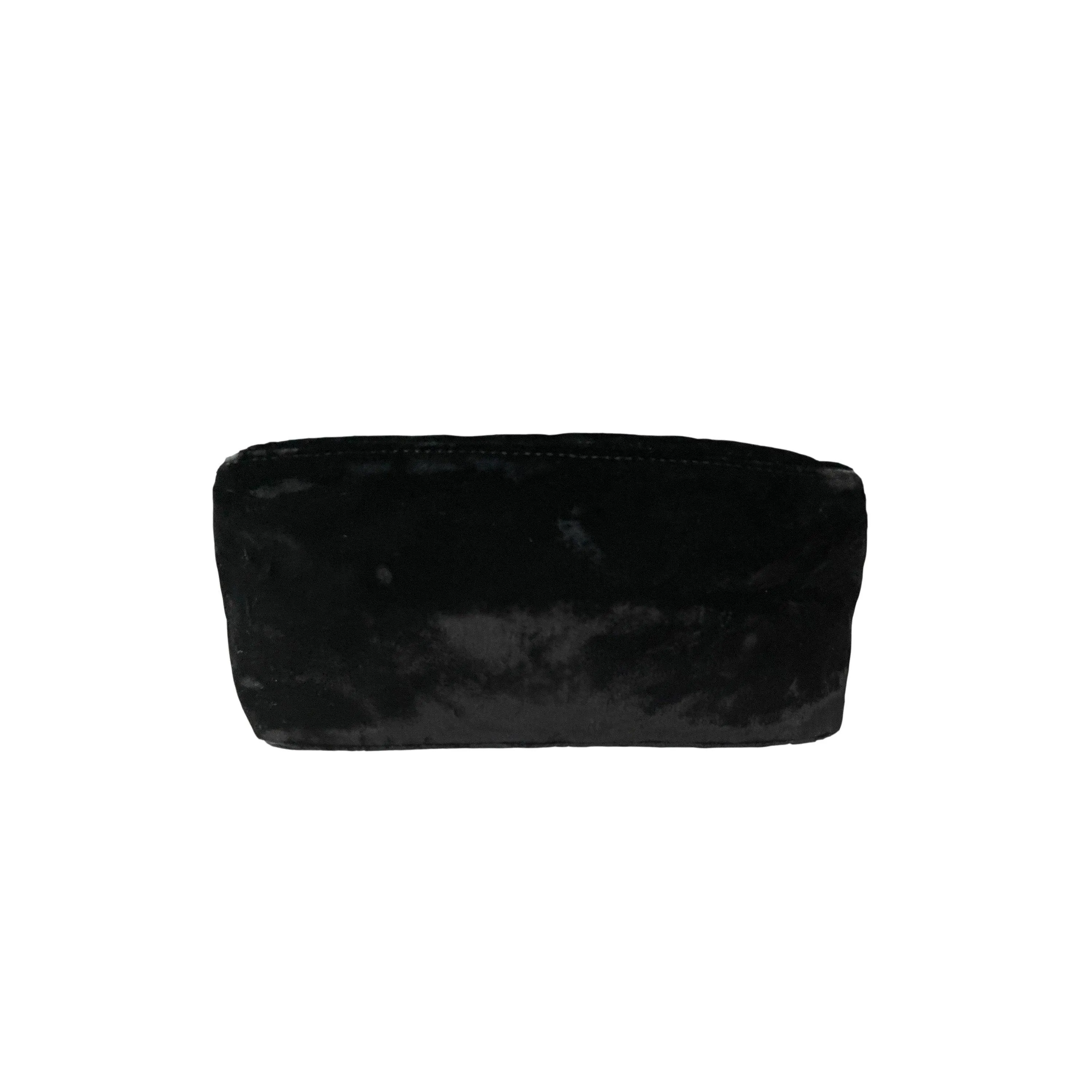 Fendi Black Velour Mini Shoulder Bag