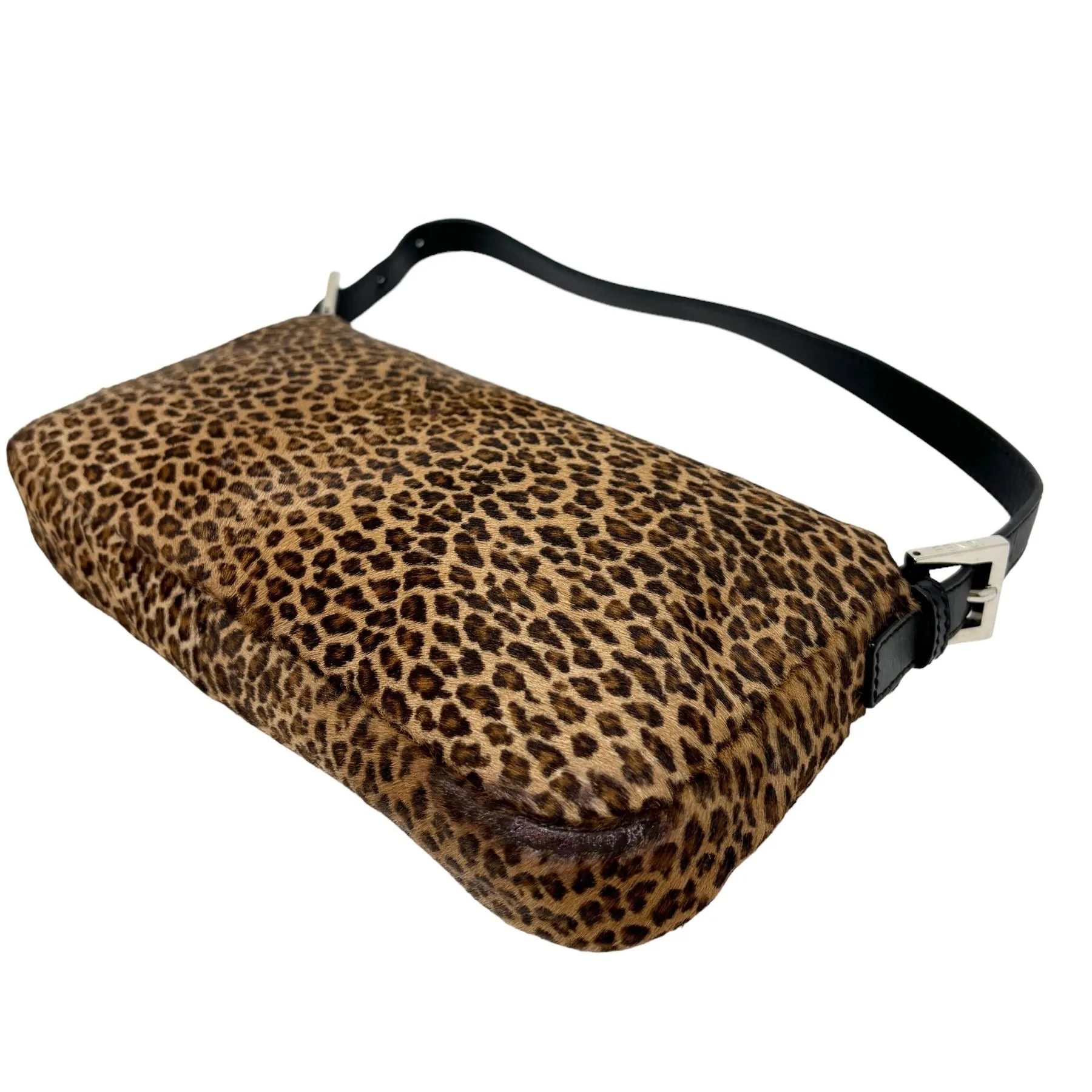 Fendi Cheetah   Red Baguette Bag