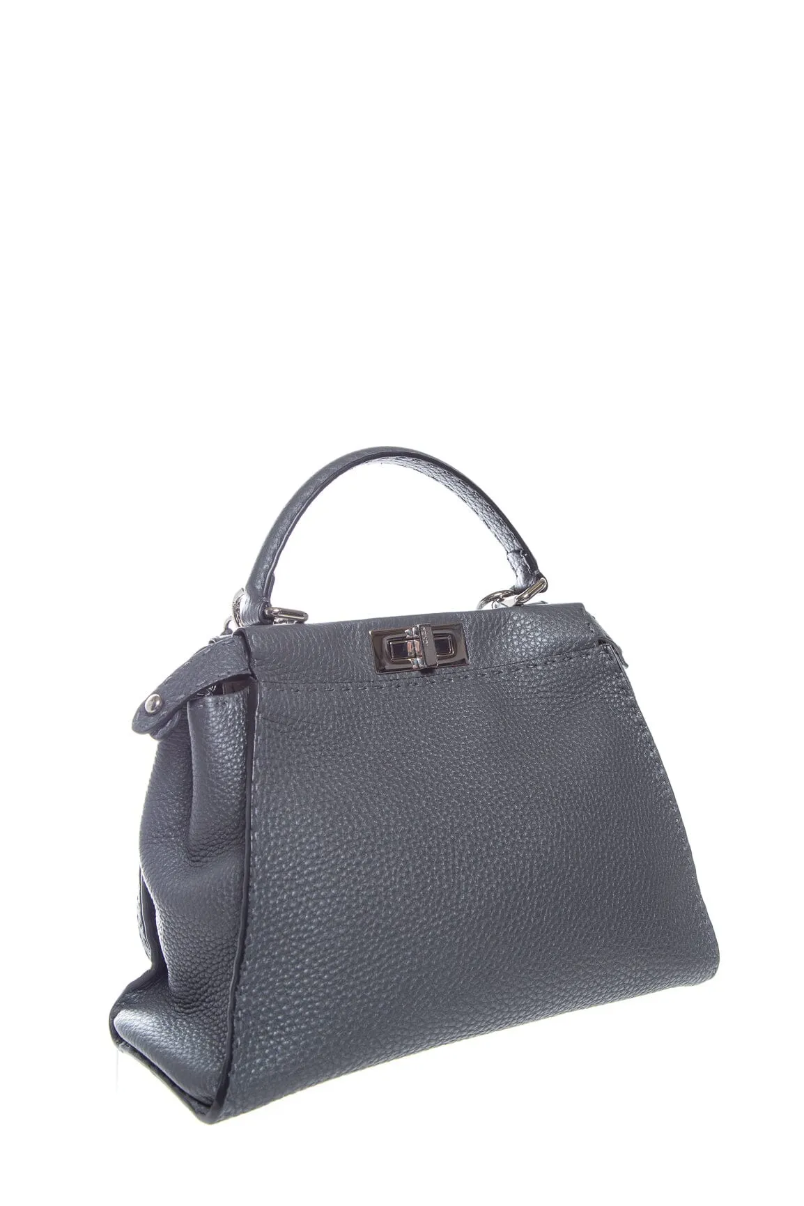 Fendi Slate Gray Medium Selleria Peekaboo