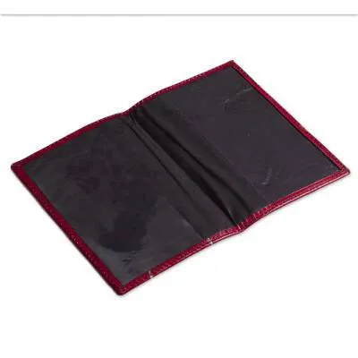 'Fiery Bloom' Red Leather Passport Cover