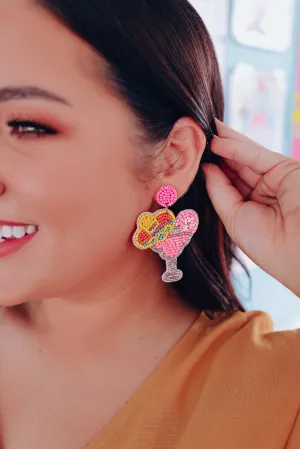 Fiesta Margarita Beaded Earrings