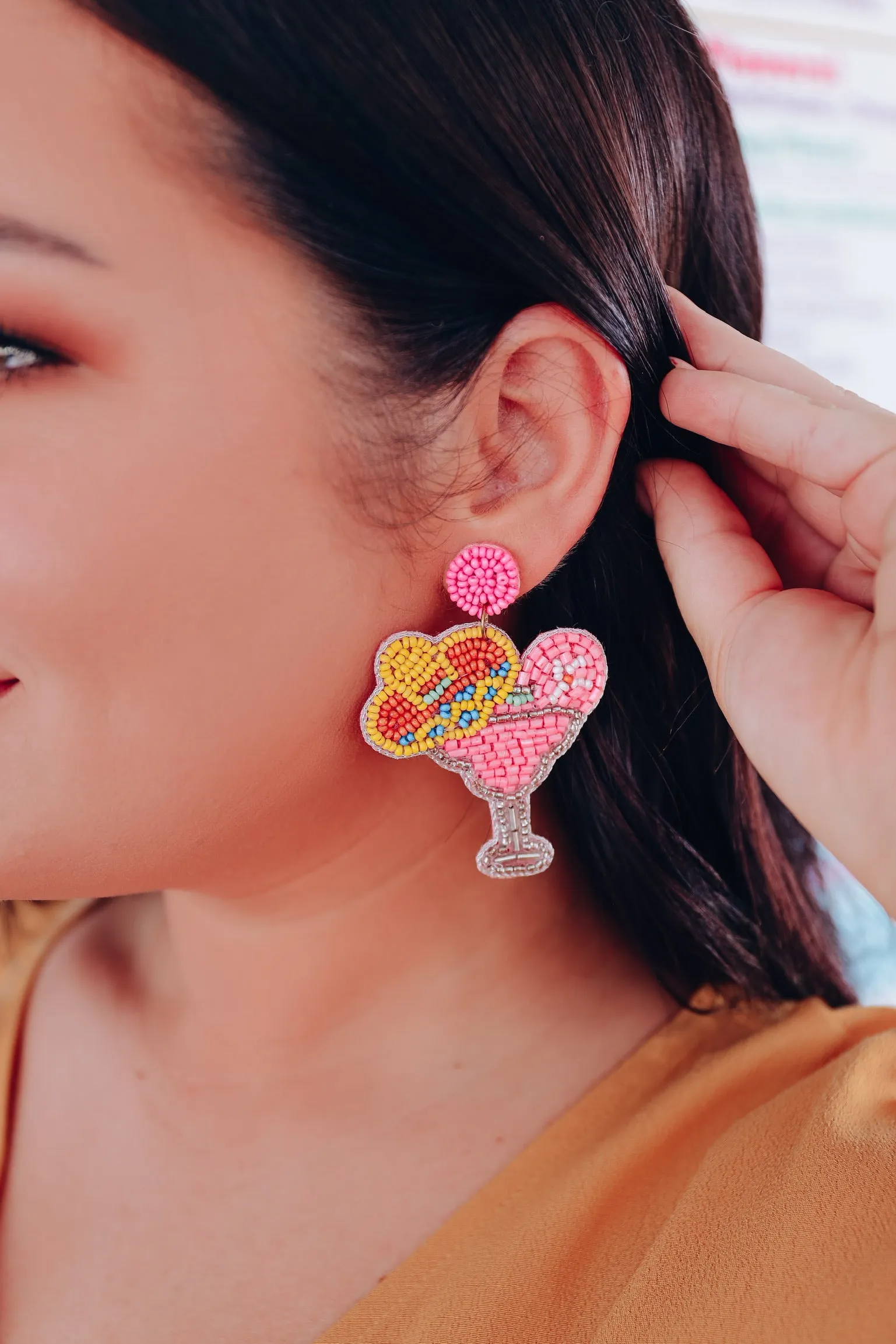 Fiesta Margarita Beaded Earrings