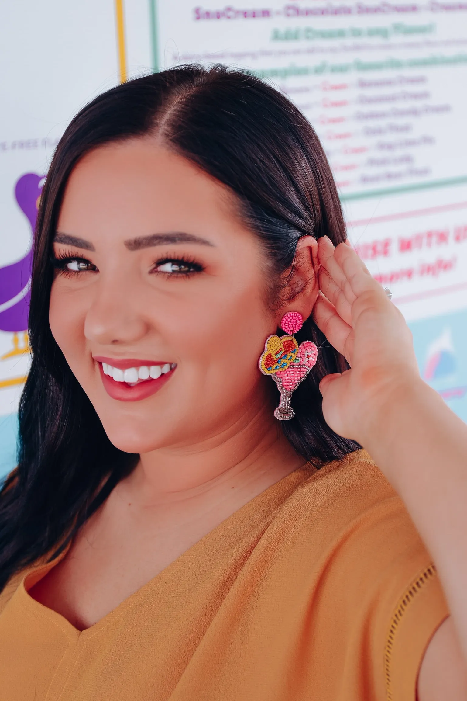 Fiesta Margarita Beaded Earrings