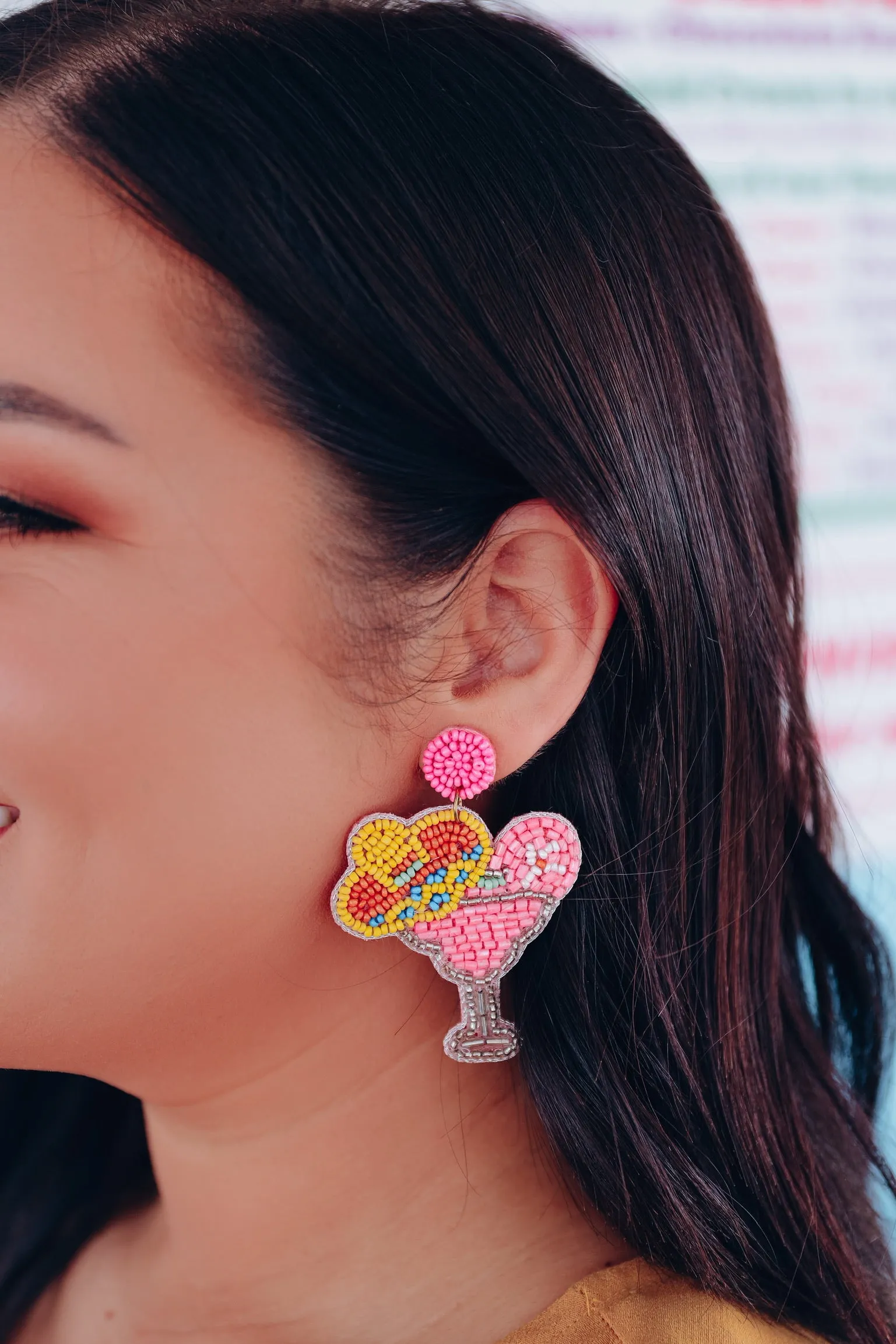 Fiesta Margarita Beaded Earrings