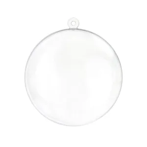 Fillable Plastic Clear Oval Ornament, 12-Count
