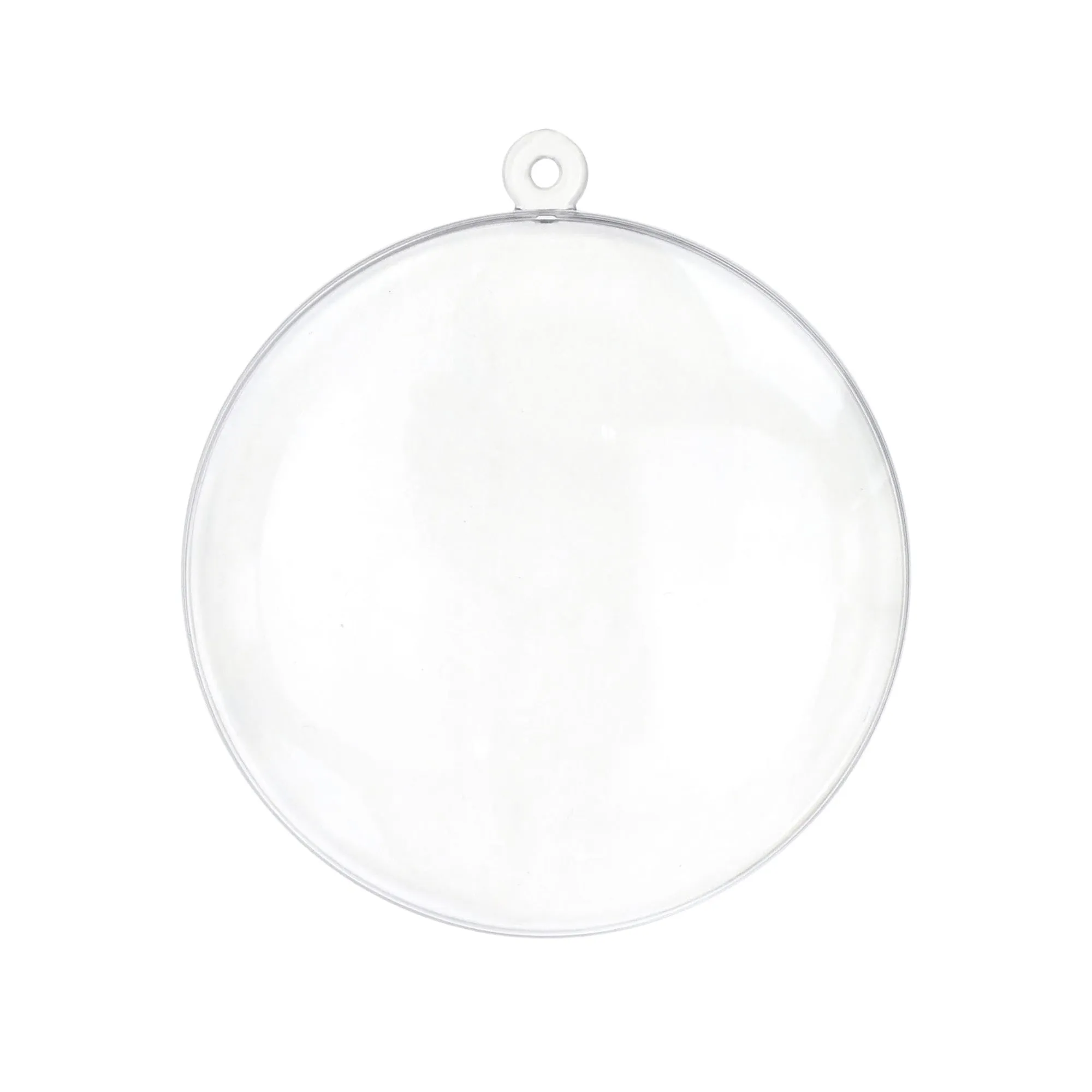 Fillable Plastic Clear Oval Ornament, 12-Count