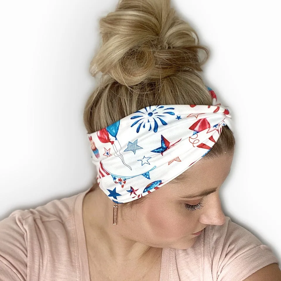 Fireworks WIDE Headband