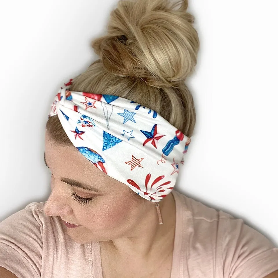 Fireworks WIDE Headband