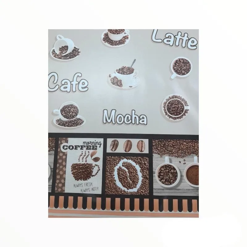 Flannel Backed Cappuccino Plastic Tabling 140 cm