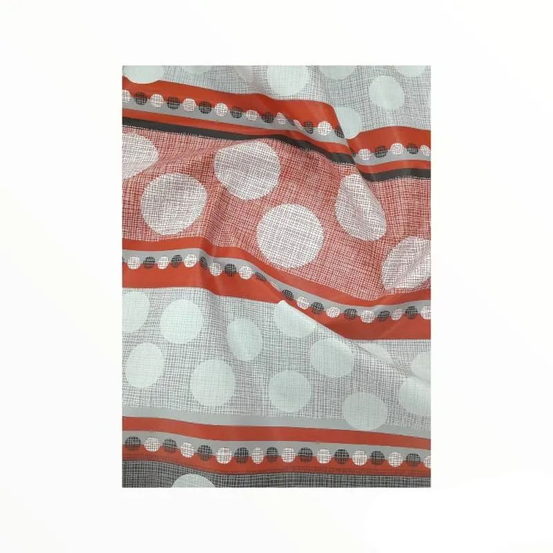 Flannel Backed Circles Plastic Tabling Collection 140 cm