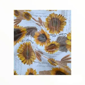 Flannel Backed Sunflower Plastic Tabling 88A 140 cm