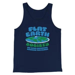 Flat Earth Society Funny Men/Unisex Tank