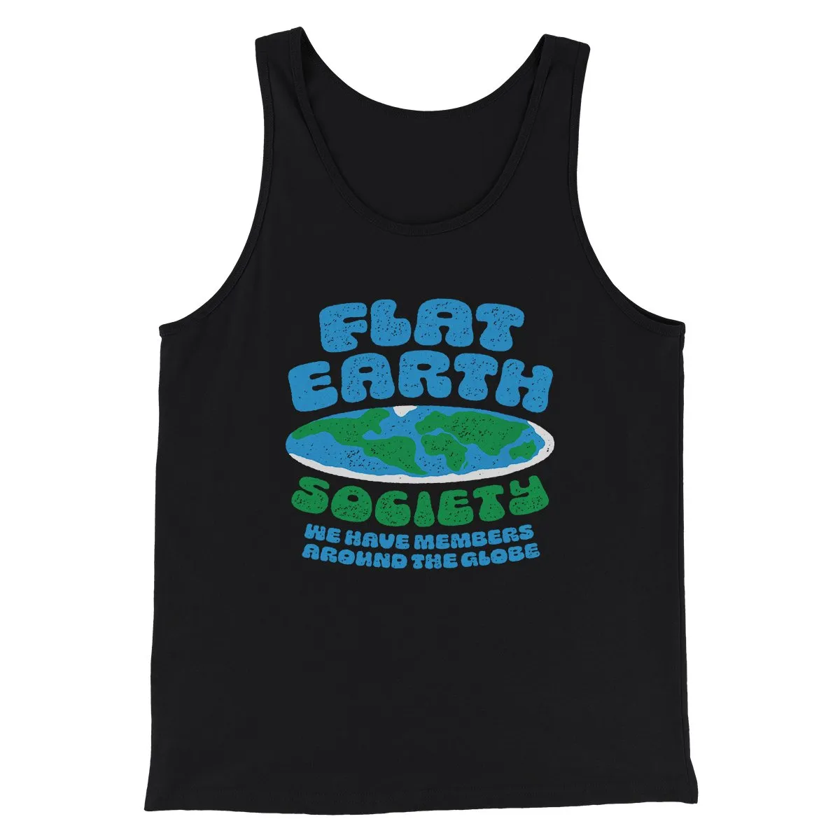 Flat Earth Society Funny Men/Unisex Tank