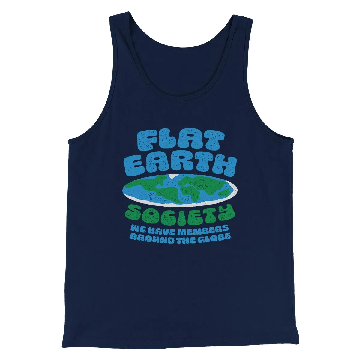 Flat Earth Society Funny Men/Unisex Tank