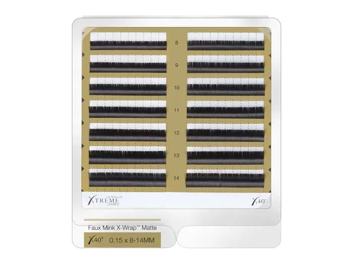 FLAT LASH X 40 Ciglia Faux Mink X-WRAP MATTE (Fine scorte)