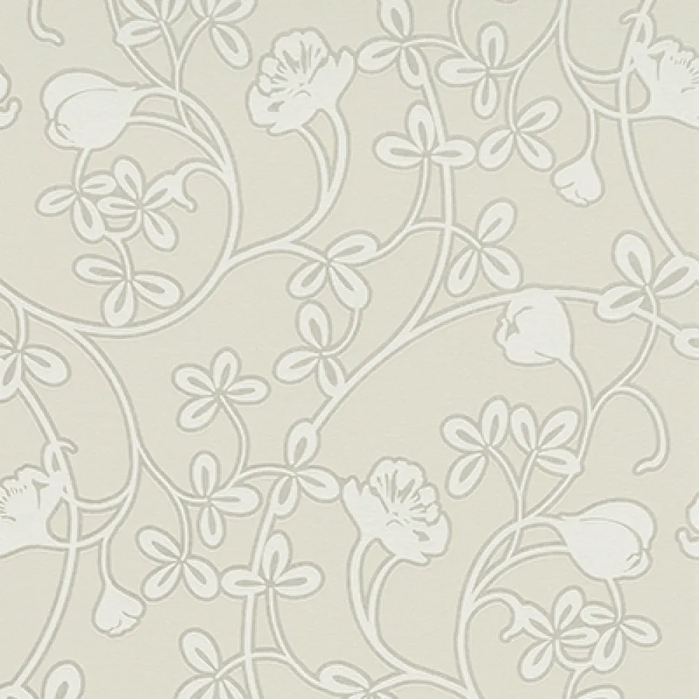 Floral Motifs Scroll Grey Silver 6831-14 Wallpaper