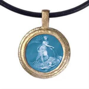 Fob Necklace, Venus in Blue