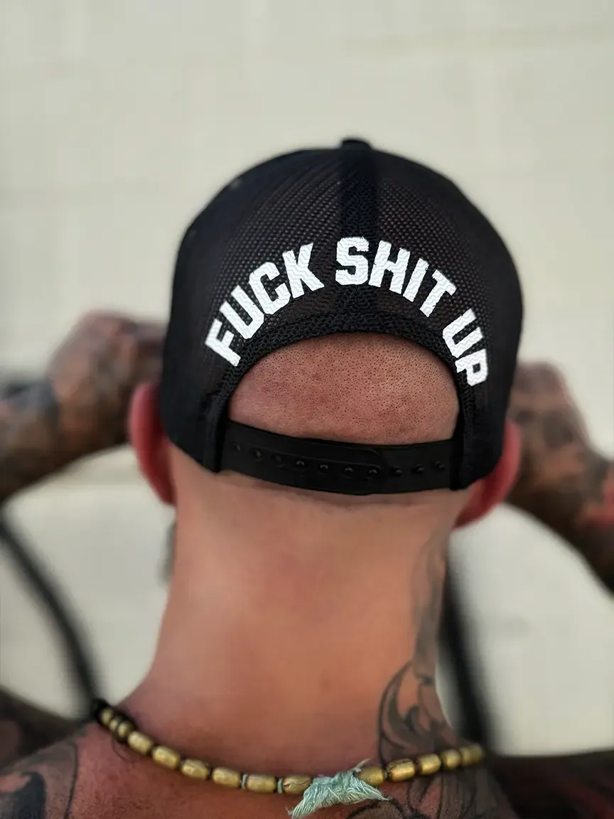 FUCK SHIT UP SIDE STYLE BLACK HAT