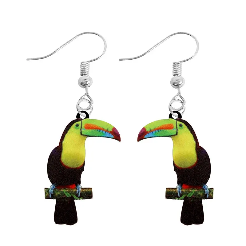 Fun Bird Earrings - Acrylic