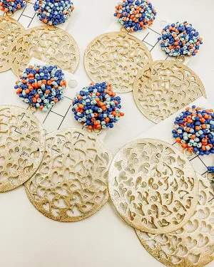 Fun Pom Beaded Earrings