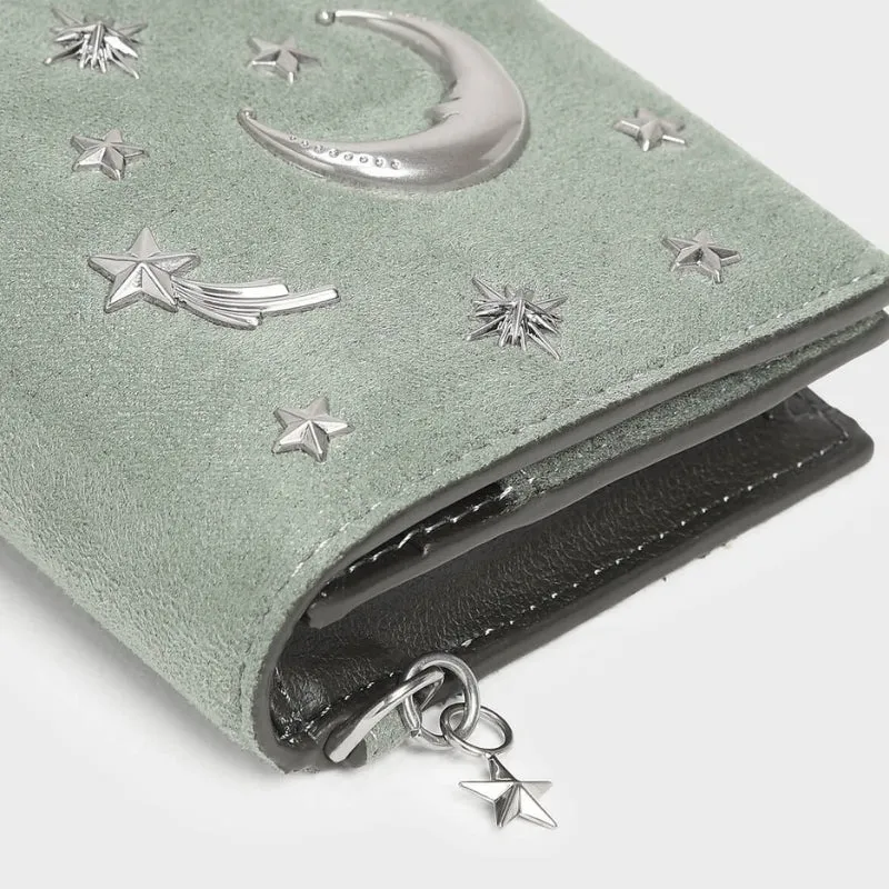 Galaxy Embellished Sage Green Cardholder