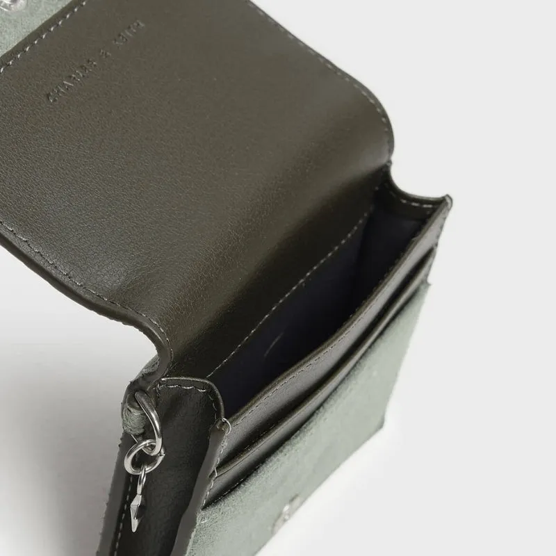 Galaxy Embellished Sage Green Cardholder