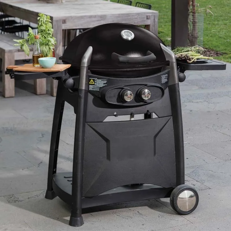 Gasmate Odyssey 2 Burner Trolley BBQ Black