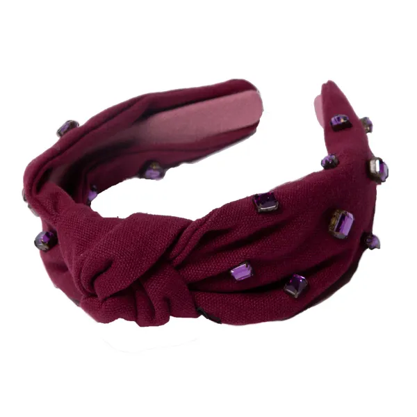 Gemstone Collection Amethyst Knotted Headband