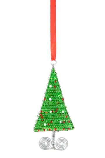 Glass Bead Tree Ornament-Flat
